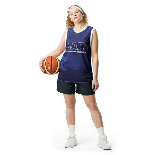 LAPD Logo Personalized Basketball Jersey-2