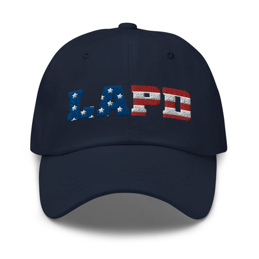 LAPD Stars & Stripes Embroidered Dad Hat-0