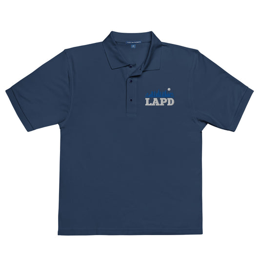 LAPD Skyline Embroidered Polo Shirt Cool Heather-2