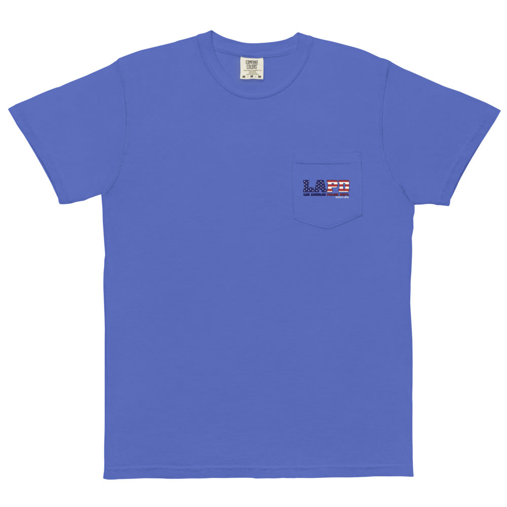 LAPD Stars & Stripes Comfort Colors Pocket T-Shirt
