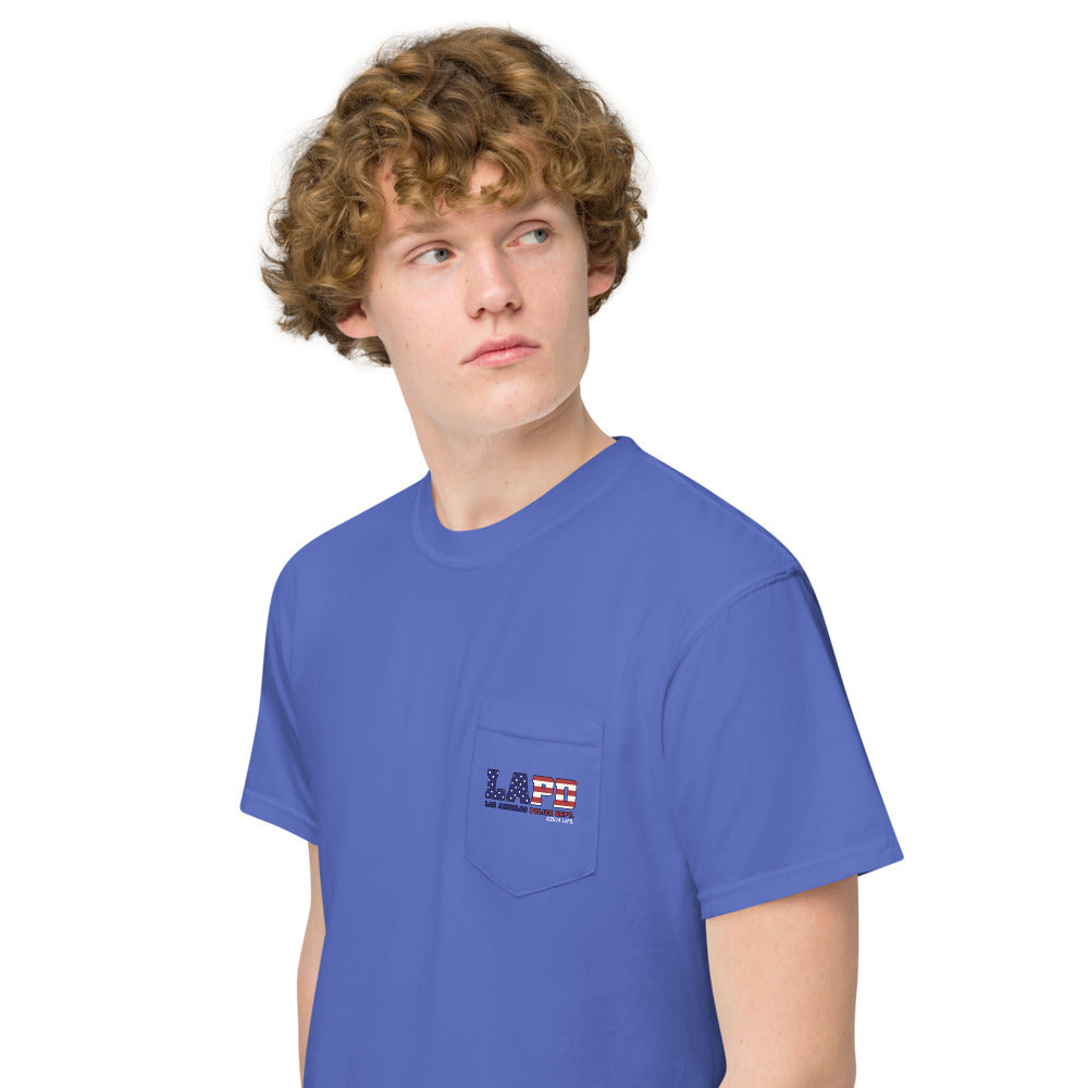 LAPD Stars & Stripes Comfort Colors Pocket T-Shirt