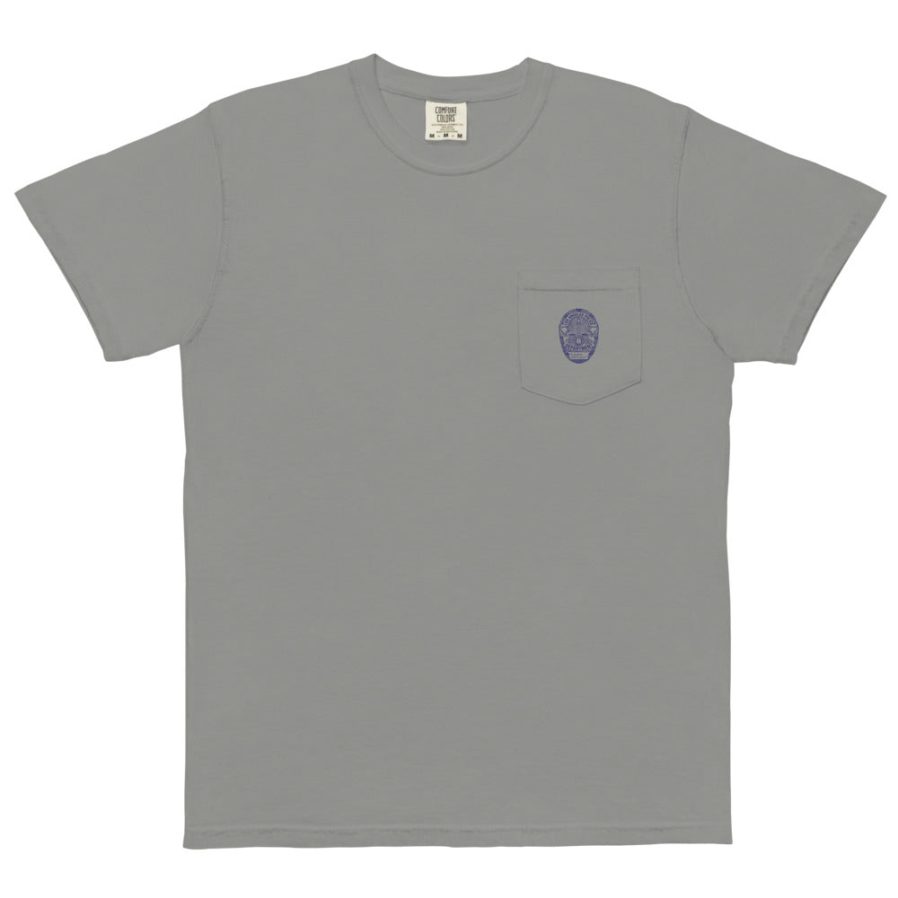 LAPD Badge Comfort Colors Pocket T-Shirt