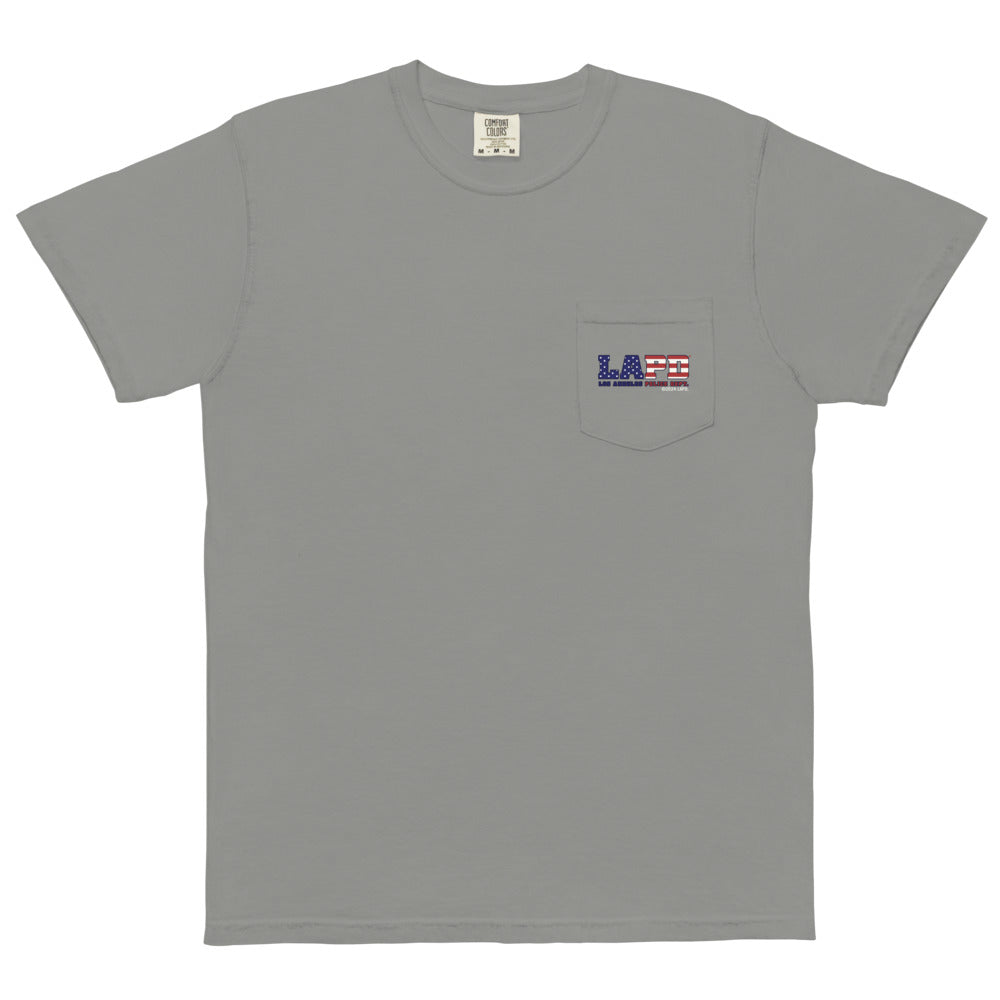 LAPD Stars & Stripes Comfort Colors Pocket T-Shirt
