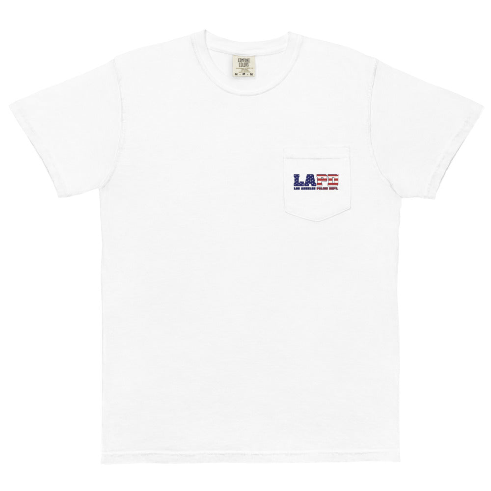 LAPD Stars & Stripes Comfort Colors Pocket T-Shirt
