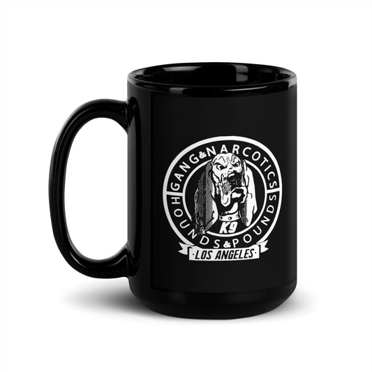 LAPD Hounds & Pounds Black Mug-3