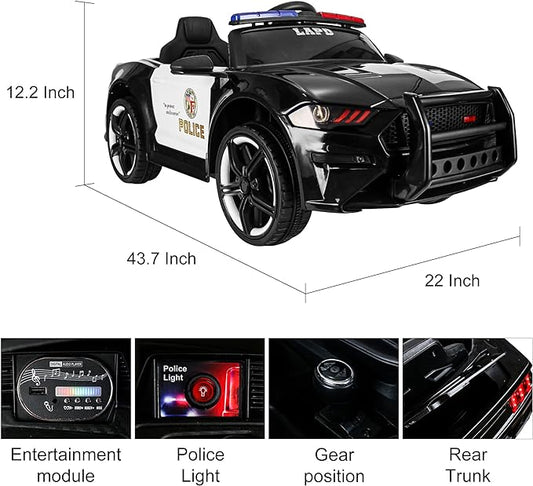 LAPD Police Cruiser 12V Electric Ride On Car-5