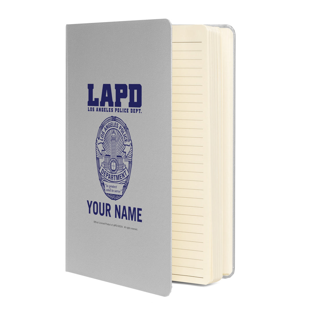 Personalized LAPD Badge Notebook - Custom Hardcover Journal
