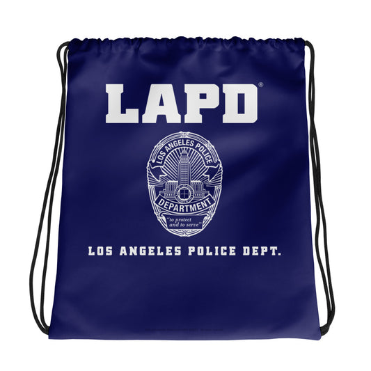 LAPD Logo Drawstring Bag White-0
