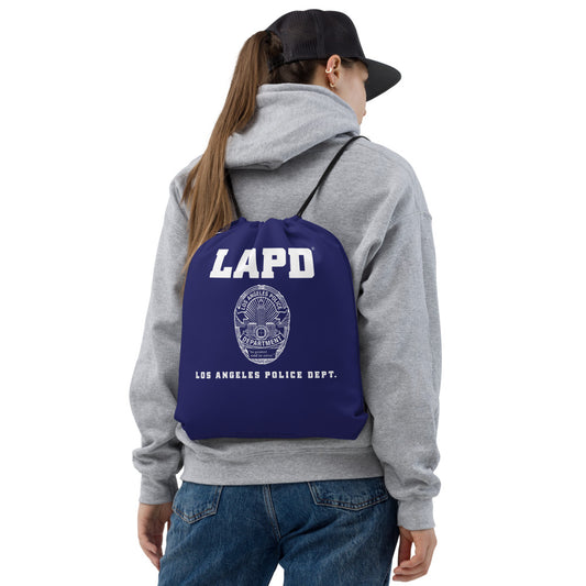 LAPD Logo Drawstring Bag White-2