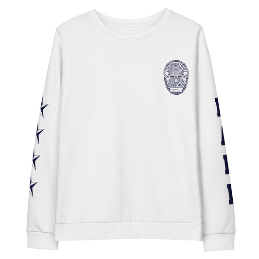 Front view of the navy blue LAPD sweatshirt featuring the badge and stars graphic-5