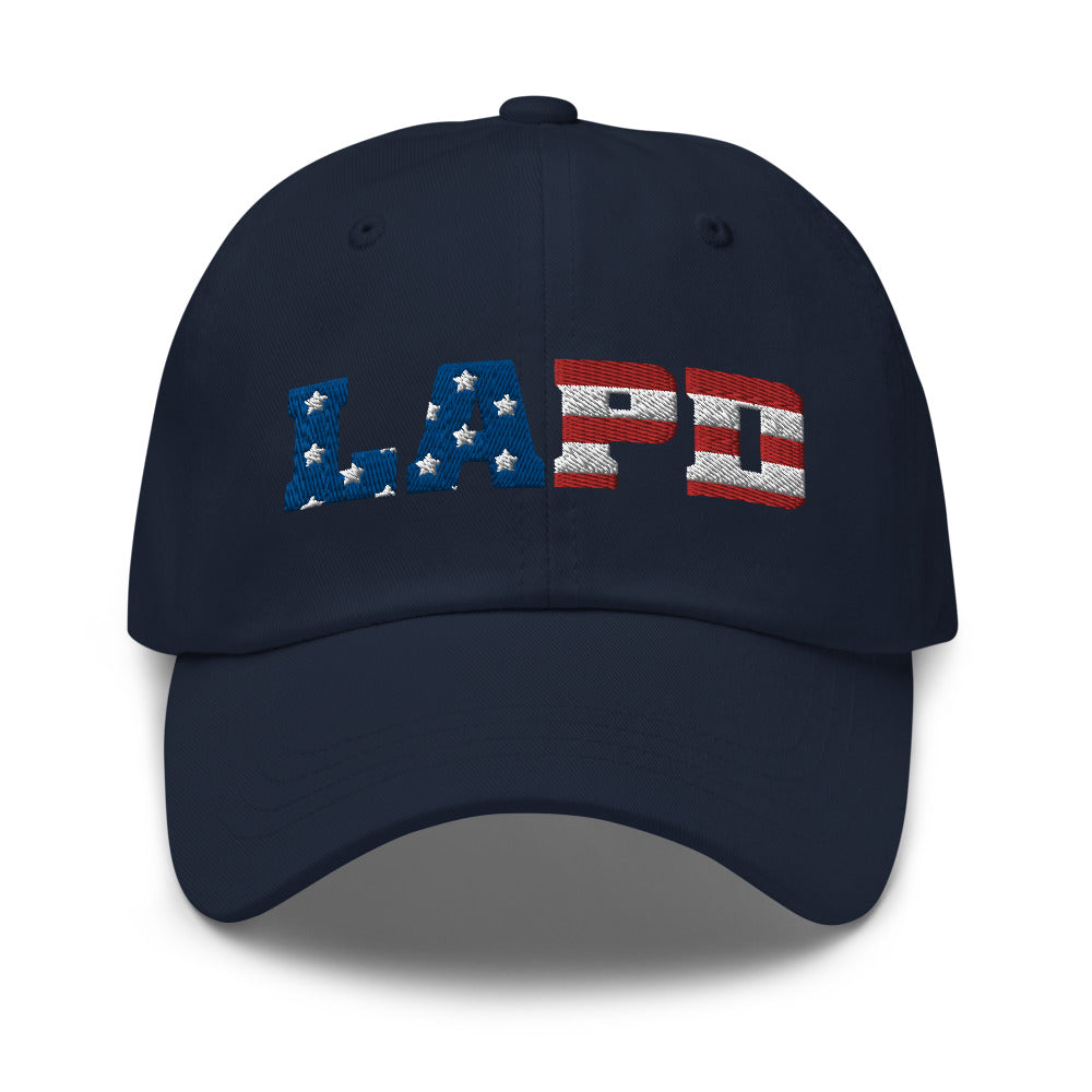 LAPD Stars & Stripes Embroidered Dad Hat