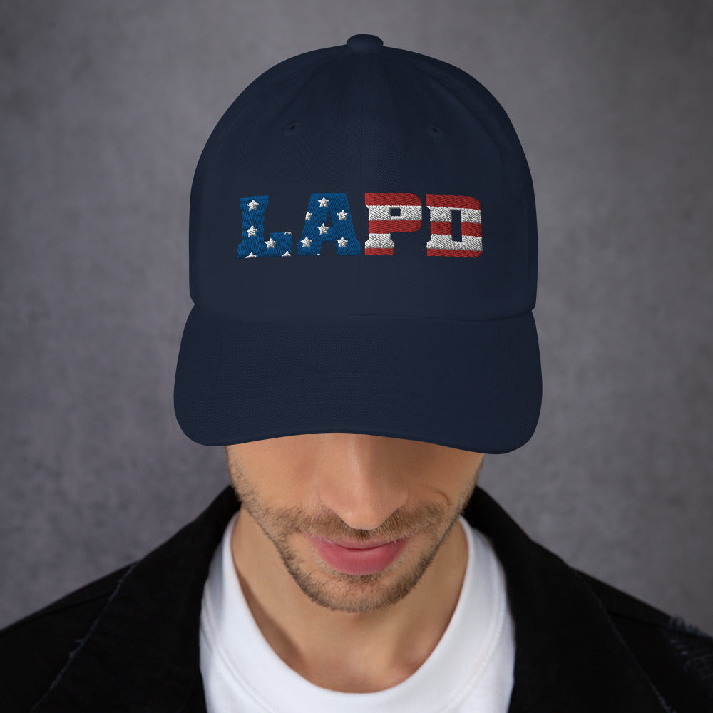 LAPD Stars & Stripes Embroidered Dad Hat