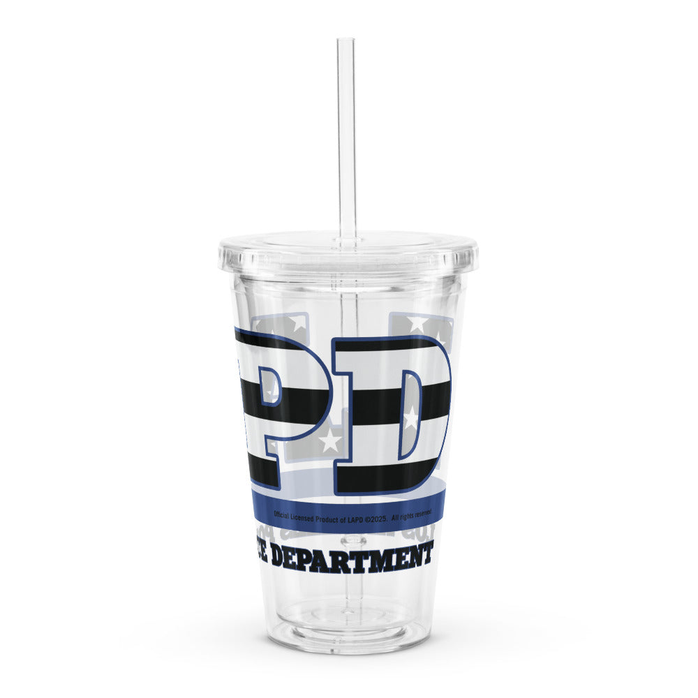 LAPD Blue Line Plastic Tumbler