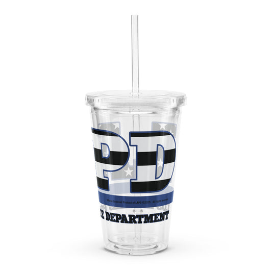 LAPD Blue Line Plastic Tumbler-1