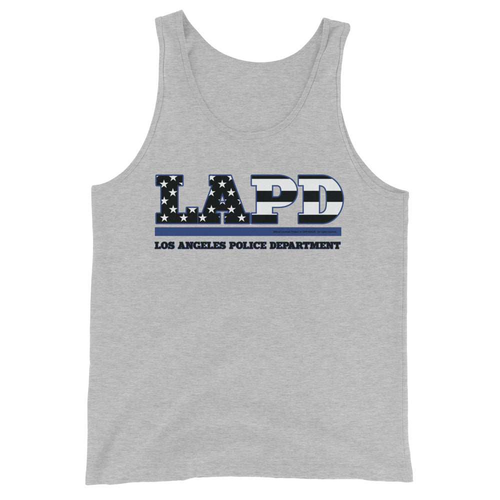 LAPD Blue Line Tank Top Heather Grey
