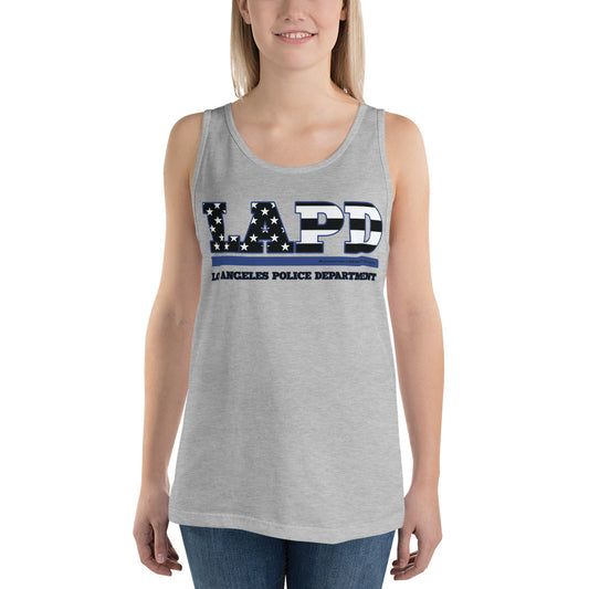 LAPD Blue Line Tank Top Heather Grey-2