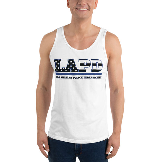 LAPD Blue Line Tank Top Heather Grey-4