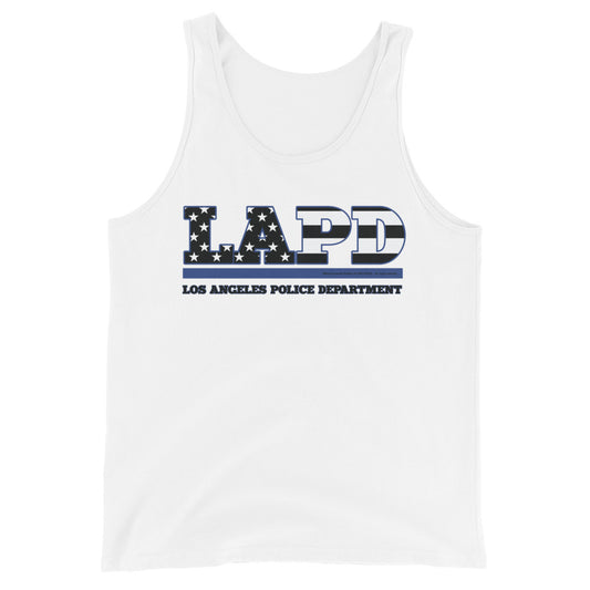 LAPD Blue Line Tank Top Heather Grey-3