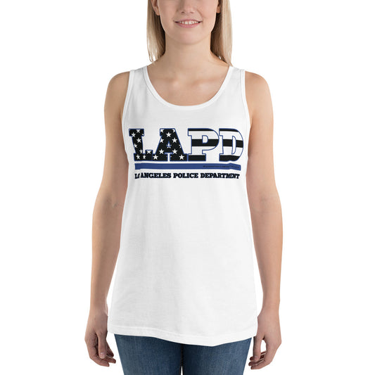 LAPD Blue Line Tank Top Heather Grey-5