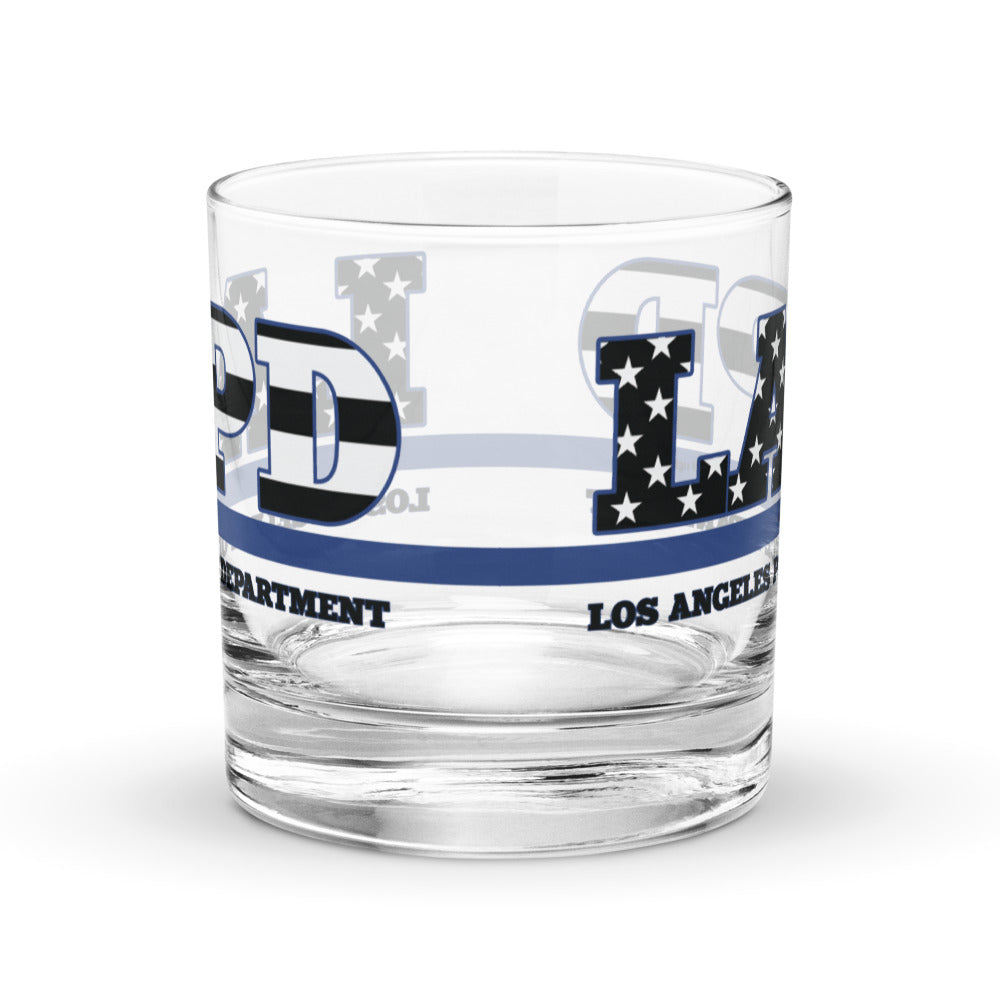 LAPD Blue Line Rocks Glass