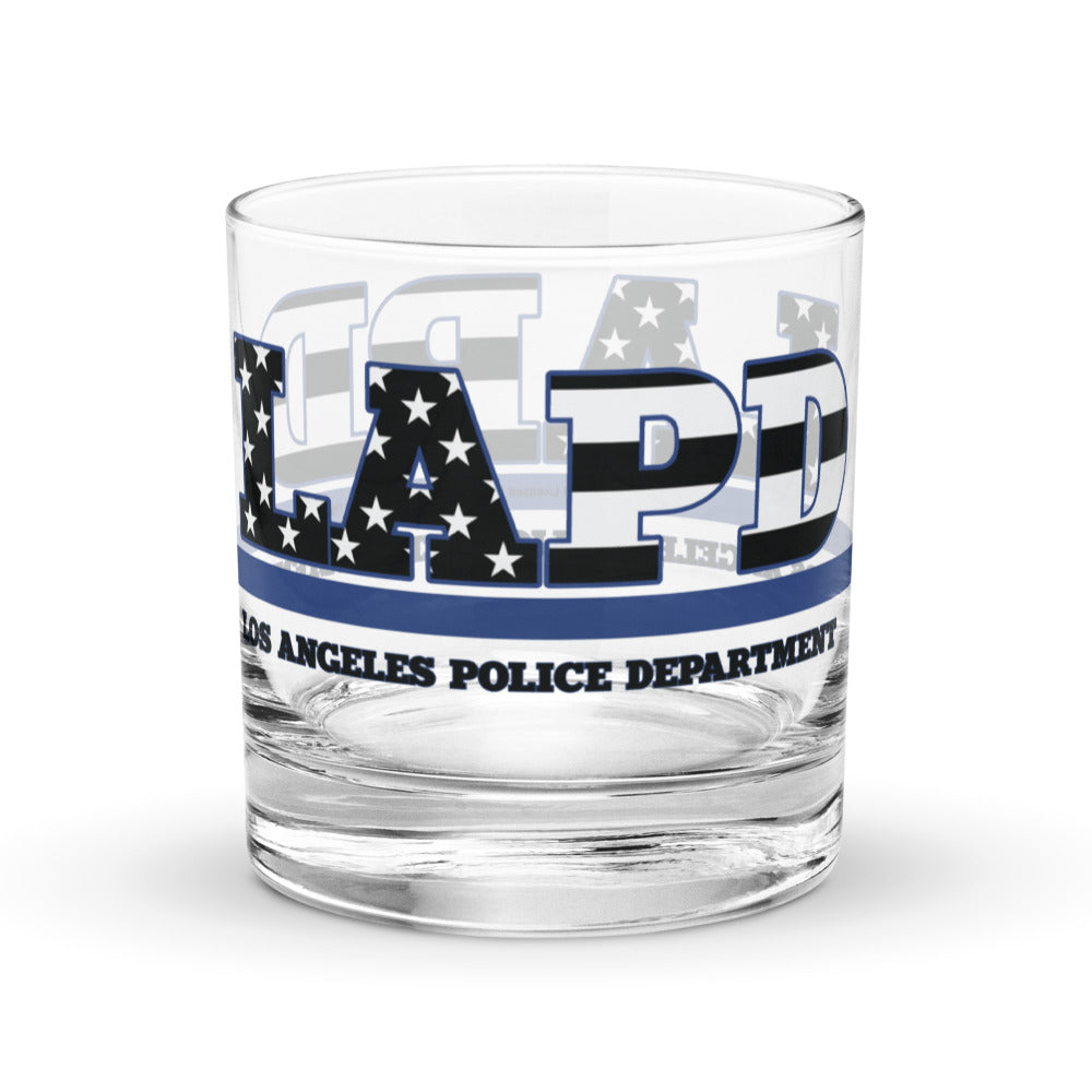LAPD Blue Line Rocks Glass