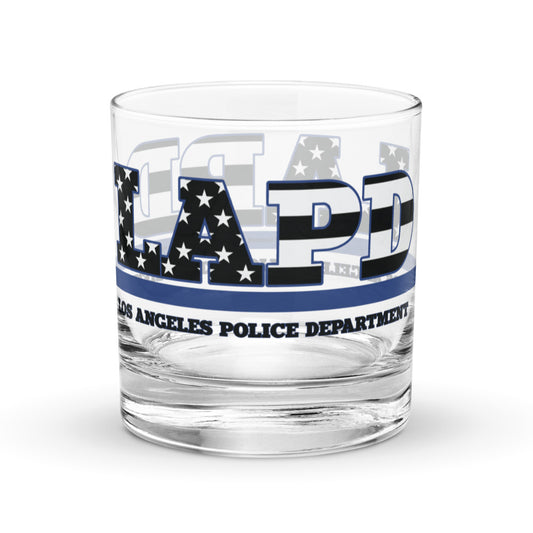 LAPD Blue Line Rocks Glass-0