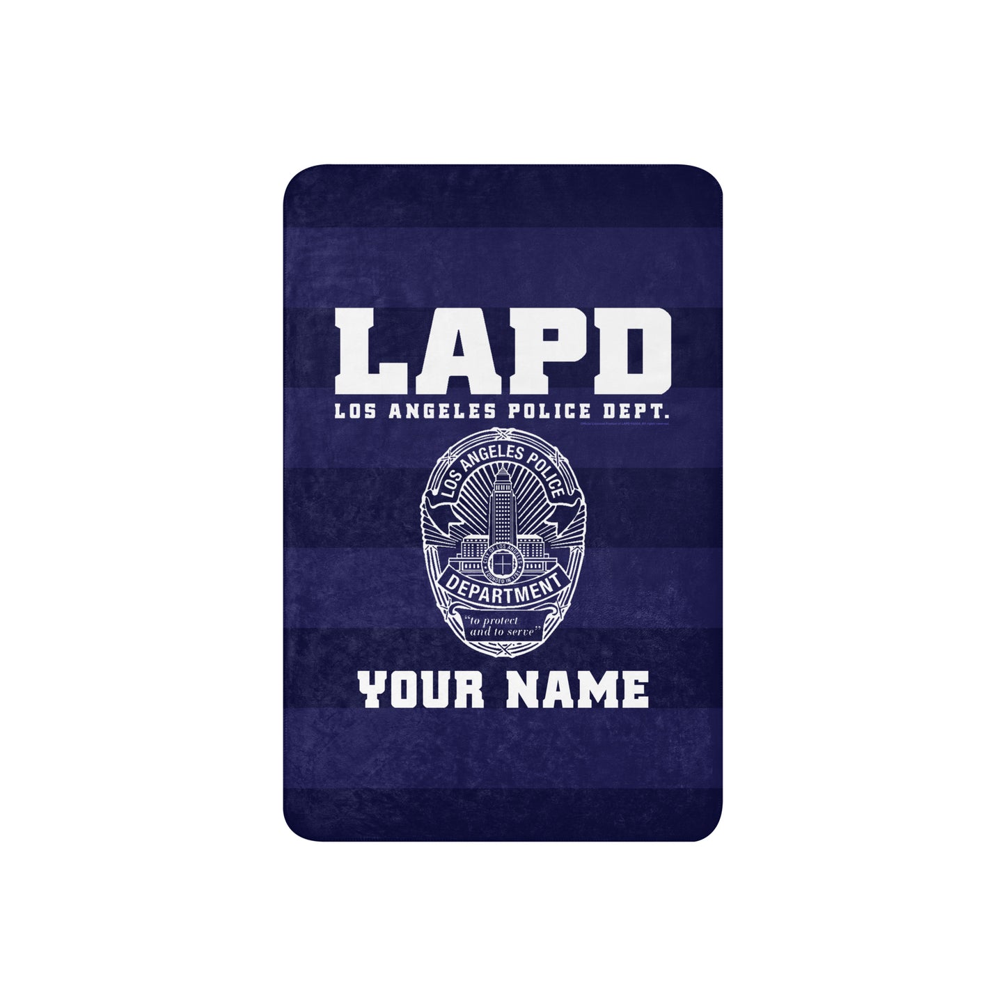 LAPD Badge Personalized Name Blanket