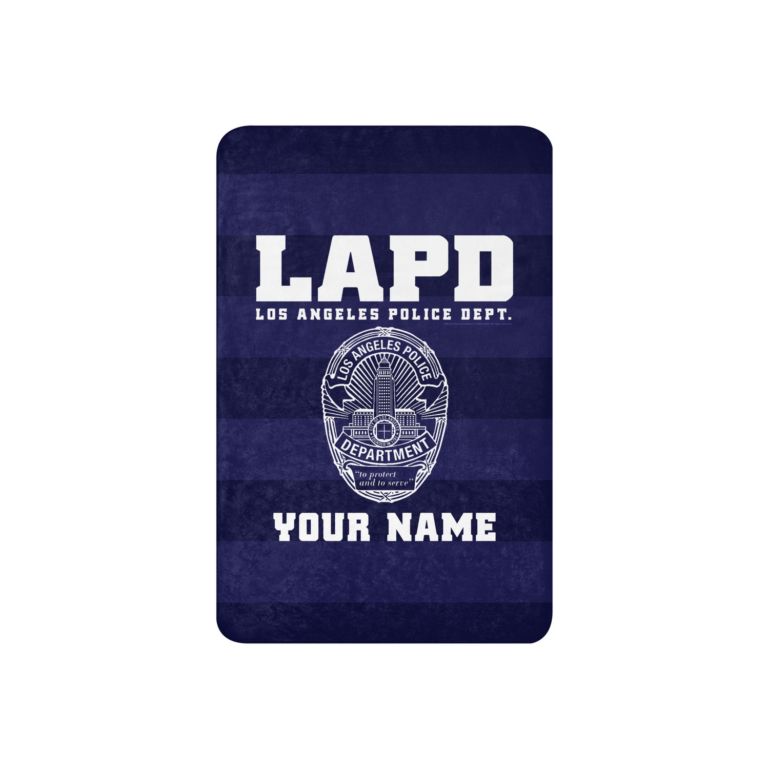 LAPD Badge Personalized Name Blanket