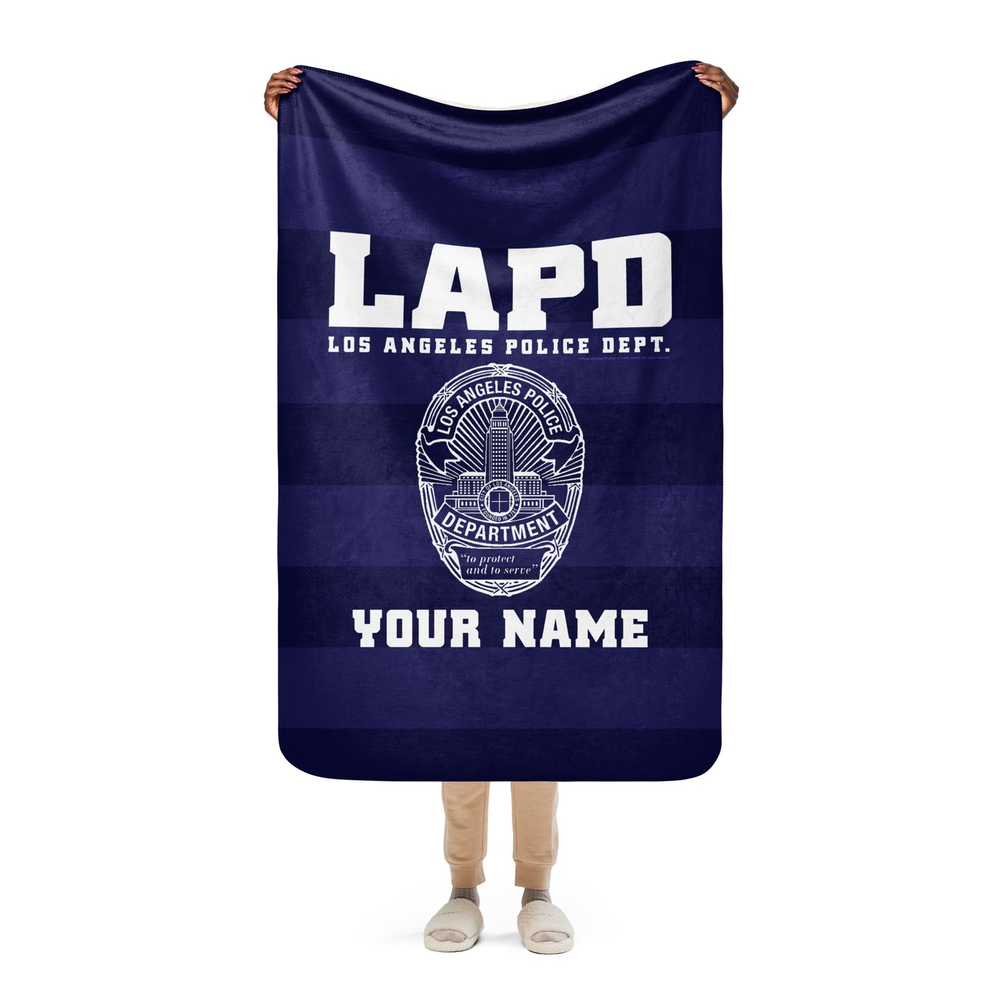 LAPD Badge Personalized Name Blanket