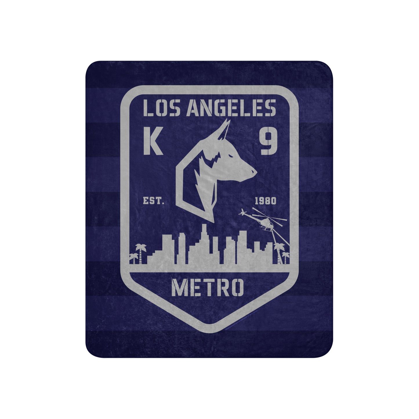 LAPD K9 Blanket draped over furniture