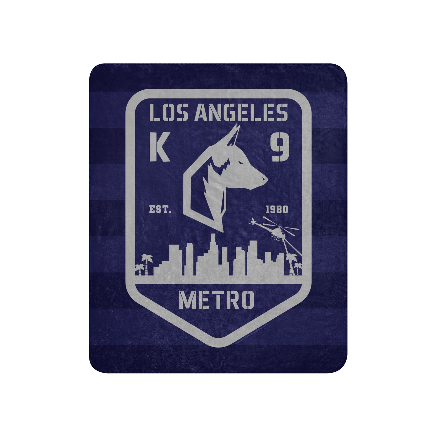 LAPD K9 Blanket draped over furniture