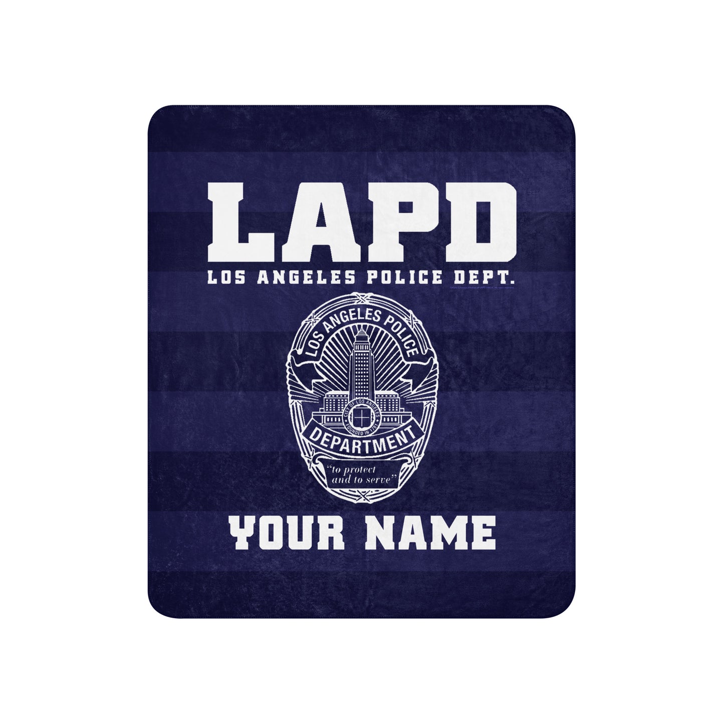 LAPD Badge Personalized Name Blanket