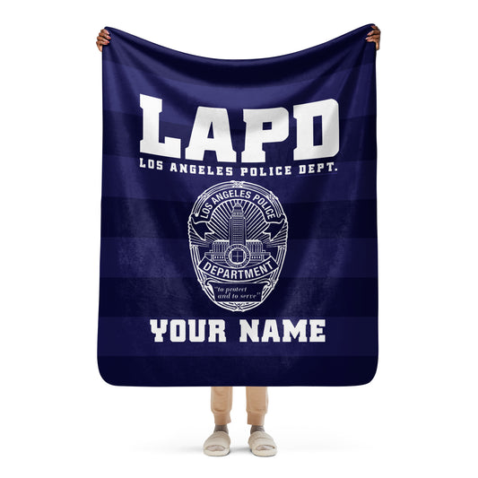 LAPD Badge Personalized Name Blanket-3