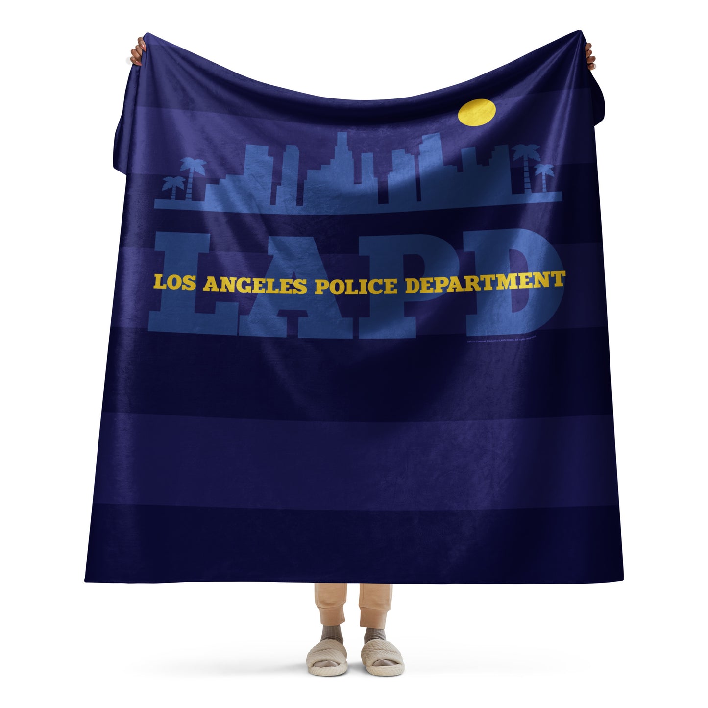 LAPD Skyline Blanket spread out to show full design