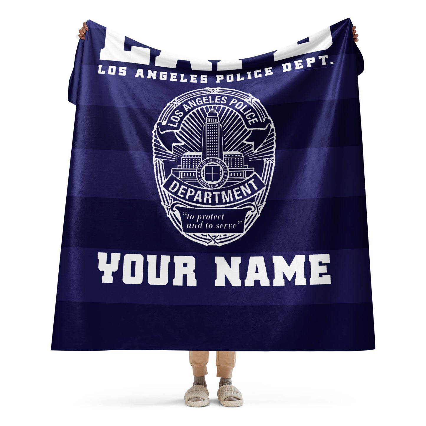 LAPD Badge Personalized Name Blanket