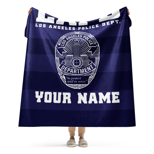 LAPD Badge Personalized Name Blanket-1