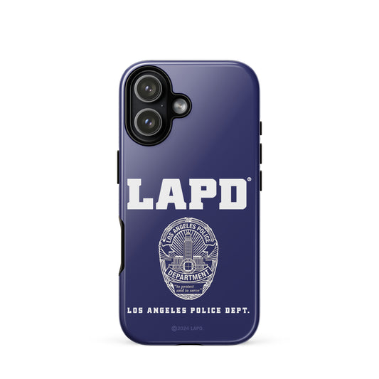 LAPD Badge iPhone Tough Case showing rear badge graphic-43
