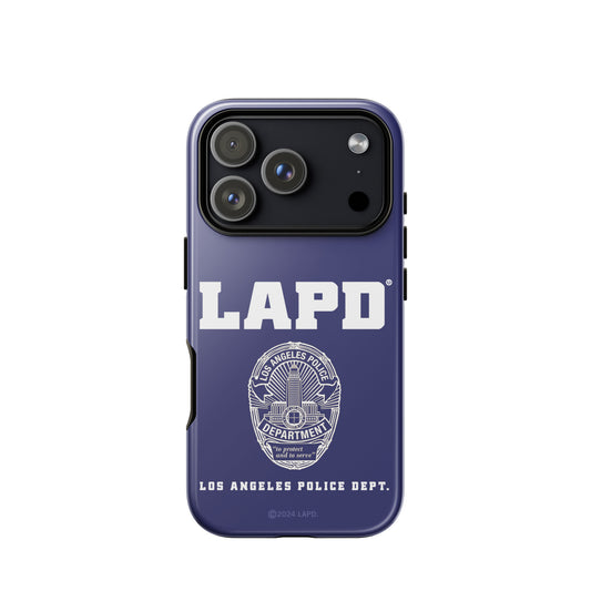 LAPD Badge iPhone Tough Case showing rear badge graphic-45