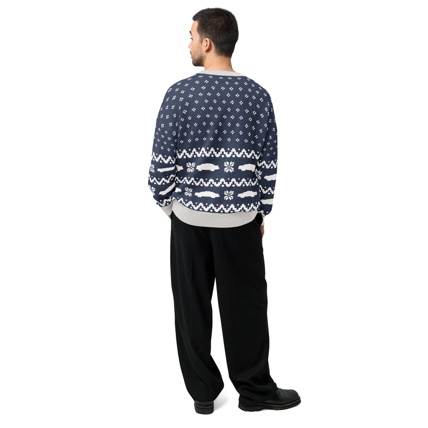 Folded stack of the lightweight cotton blend sweater