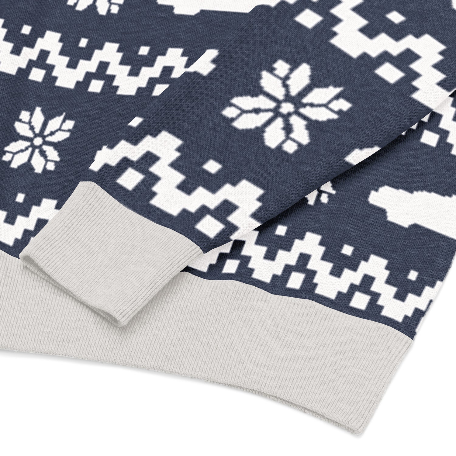 Side profile of the relaxed-fit unisex sweater