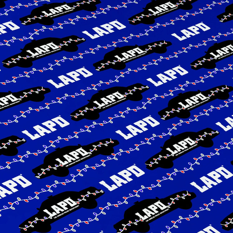 LAPD Holiday Gift Wrap | Premium Satin Law Enforcement Paper