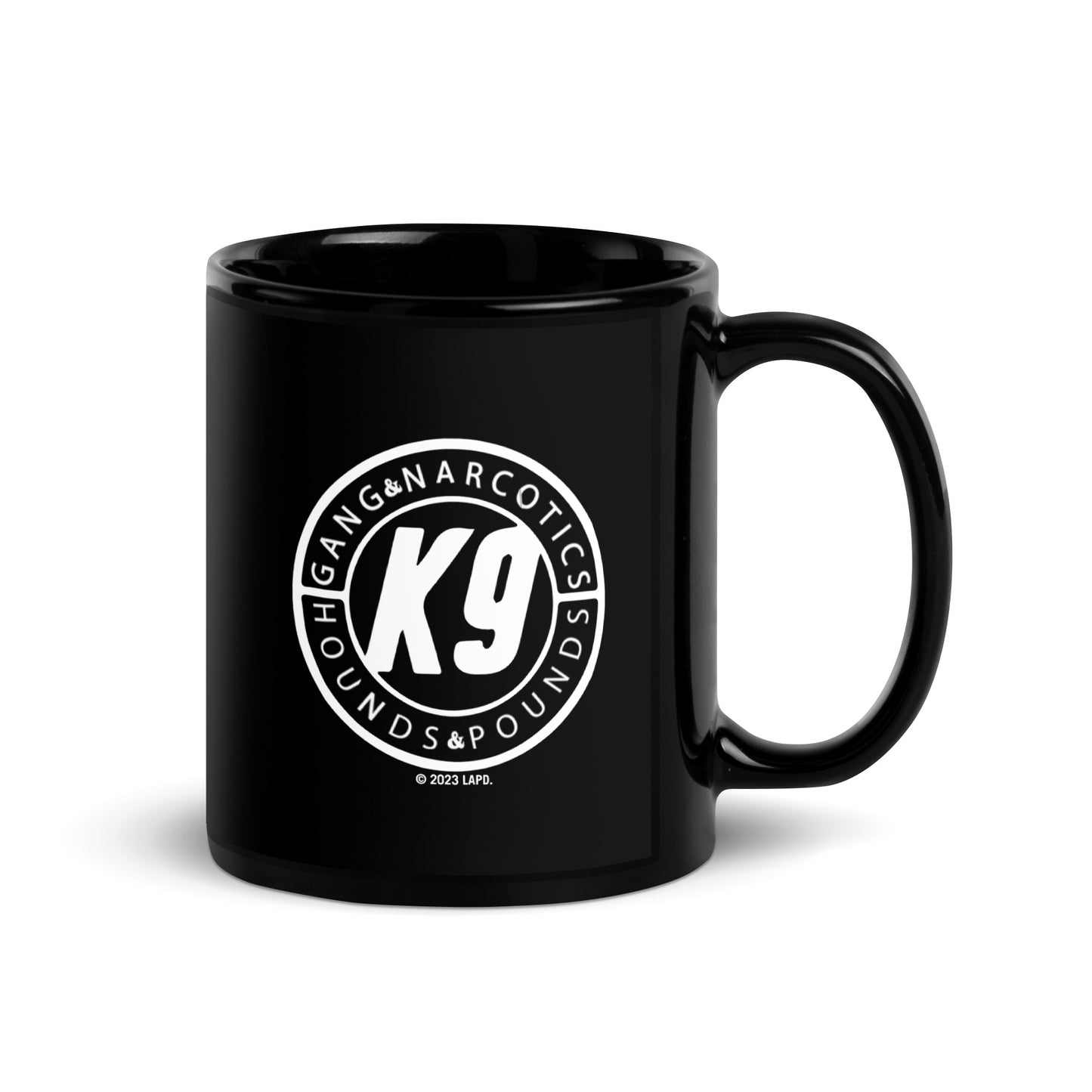 LAPD Hounds & Pounds Black Mug