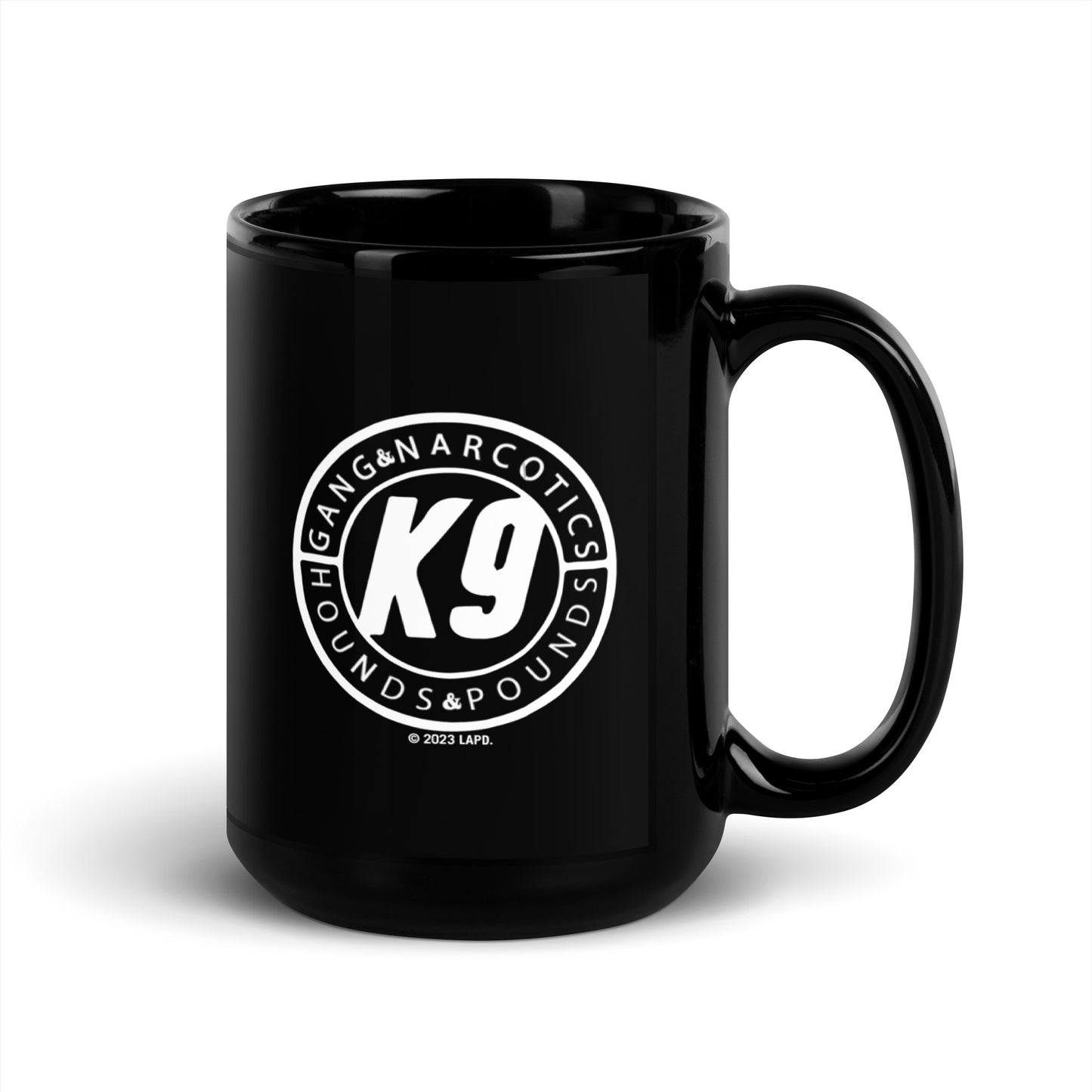 LAPD Hounds & Pounds Black Mug