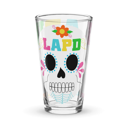 LAPD Día de los Muertos pint glass front view-0